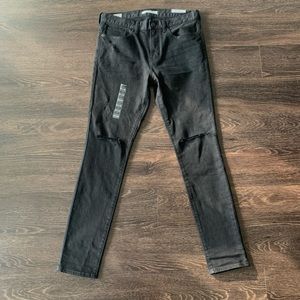 PACSUN RIPPED KNEE BLACK JEANS - 32 x 32